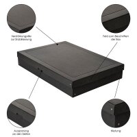 FALKEN PURE Aufbewahrungsbox 27,0 l schwarz 44,0 x 62,0 x 10,0 cm, 1 St.