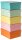 FALKEN PURE Aufbewahrungsbox 1250 Blatt pastellorange, pastellblau, pastellrosa, pastellgrün, pastellgelb 18,0 x 25,0 x 10,0 cm, 5 St.