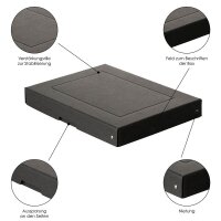 FALKEN PURE Aufbewahrungsbox 500 Blatt schwarz 24,0 x 32,0 x 4,0 cm, 1 St.