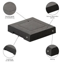 FALKEN PURE 120x120mm Aufbewahrungsbox 310 Blatt schwarz 13,0 x 13,0 x 2,5 cm, 1 St.