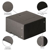 FALKEN PURE 150x150mm Aufbewahrungsbox 1050 Blatt schwarz 16,0 x 16,0 x 8,5 cm, 1 St.