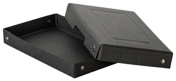 FALKEN PURE Aufbewahrungsbox 310 Blatt schwarz 12,0 x 18,5 x 2,5 cm, 1 St.