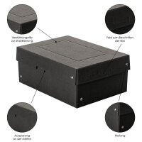 FALKEN PURE Aufbewahrungsbox 4,5 l schwarz 18,0 x 25,0 x 10,0 cm, 1 St.