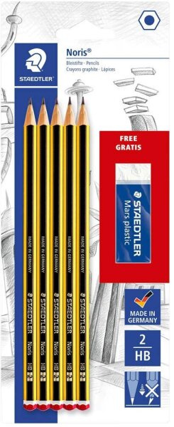 STAEDTLER Noris® 120 Bleistifte HB schwarz/gelb, 1 Set