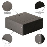 FALKEN PURE 200x200mm Aufbewahrungsbox 1050 Blatt schwarz 21,0 x 21,0 x 8,5 cm, 1 St.