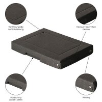 FALKEN PURE 190x130mm Aufbewahrungsbox 310 Blatt schwarz 14,0 x 20,0 x 2,5 cm, 1 St.