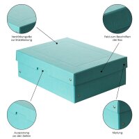 FALKEN PURE Aufbewahrungsbox 1250 Blatt pastellblau 24,0 x 32,0 x 10,0 cm, 1 St.