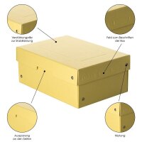 FALKEN PURE Aufbewahrungsbox 1250 Blatt pastellgelb 18,0 x 25,0 x 10,0 cm, 1 St.