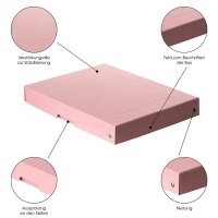 FALKEN PURE Aufbewahrungsbox 500 Blatt pastellrosa 24,0 x 32,0 x 4,0 cm, 1 St.