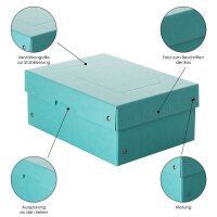 FALKEN PURE Aufbewahrungsbox 1250 Blatt pastellblau 18,0 x 25,0 x 10,0 cm, 1 St.