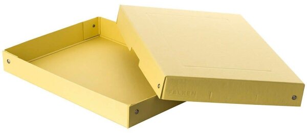 FALKEN PURE Aufbewahrungsbox 500 Blatt pastellgelb 24,0 x 32,0 x 4,0 cm, 1 St.