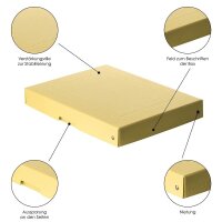 FALKEN PURE Aufbewahrungsbox 500 Blatt pastellgelb 24,0 x 32,0 x 4,0 cm, 1 St.