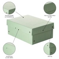 FALKEN PURE Aufbewahrungsbox 1250 Blatt pastellgrün 18,0 x 25,0 x 10,0 cm, 1 St.