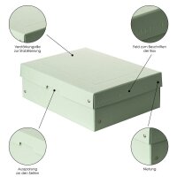 FALKEN PURE Aufbewahrungsbox 1250 Blatt pastellgrün 24,0 x 32,0 x 10,0 cm, 1 St.