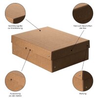 FALKEN PURE Aufbewahrungsbox 7,0 l braun 24,0 x 32,0 x 10,0 cm, 1 St.