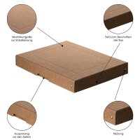 FALKEN PURE Aufbewahrungsbox 500 Blatt braun 24,0 x 32,0 x 4,0 cm, 1 St.