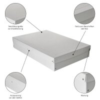 FALKEN PURE Aufbewahrungsbox 1250 Blatt weiß 44,0 x 62,0 x 10,0 cm, 1 St.