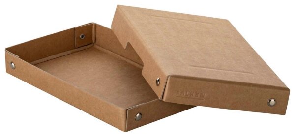 FALKEN PURE Aufbewahrungsbox 310 Blatt natronbraun 12,0 x 18,5 x 2,5 cm, 1 St.