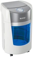 LEITZ IQ OptiMax Small Office 350 Aktenvernichter mit Partikelschnitt P-5, 2 x15 mm, bis 8 Blatt, weiß