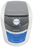 LEITZ IQ OptiMax Small Office 350 Aktenvernichter mit Partikelschnitt P-5, 2 x15 mm, bis 8 Blatt, weiß