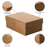FALKEN PURE Aufbewahrungsbox 4,5 l braun 18,0 x 25,0 x 10,0 cm, 1 St.
