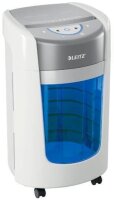 LEITZ IQ OptiMax Home Office 225 Aktenvernichter mit Partikelschnitt P-5, 2 x 15 mm, bis 6 Blatt, weiß