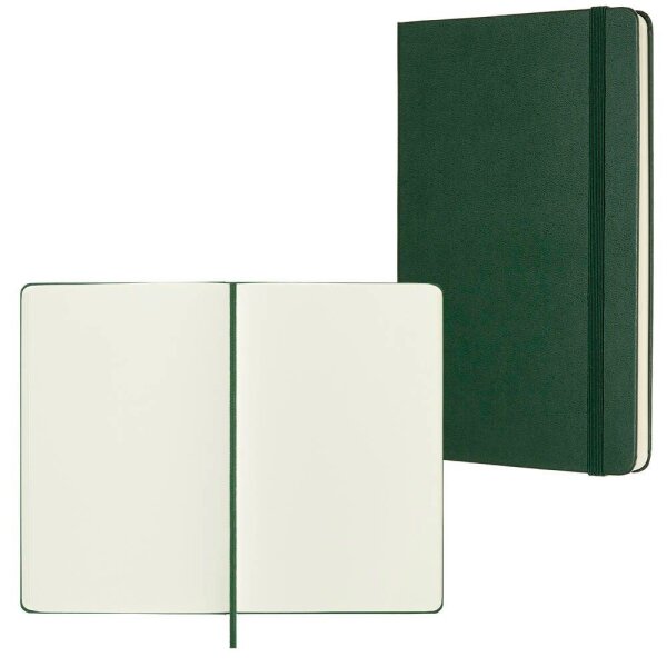 MOLESKINE Notizbuch Classic Collection fester Einband ca. DIN A5 blanko, myrtengrün Hardcover 240 Seiten, 1 St.
