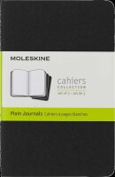 MOLESKINE Notizbücher Cahier ca. DIN A6 blanko, schwarz Softcover 64 Seiten, 3 St.