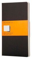 MOLESKINE Notizbücher Cahier ca. DIN A6 liniert, schwarz Softcover 64 Seiten, 3 St.