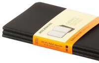 MOLESKINE Notizbücher Cahier ca. DIN A6 liniert, schwarz Softcover 64 Seiten, 3 St.