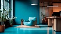 Hansa Capella LED Stehlampe silber-grau 80 W