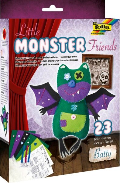 folia Nähset Monster Friends Batty mehrfarbig
