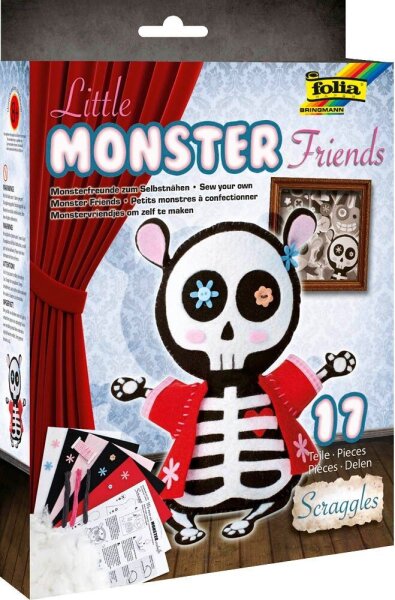 folia Nähset Monster Friends Scraggles mehrfarbig