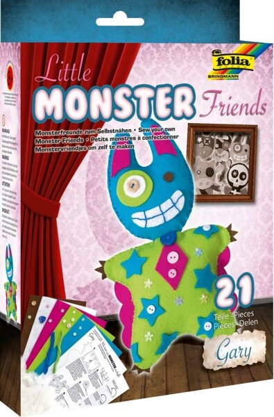 folia Nähset Monster Friends Gary mehrfarbig