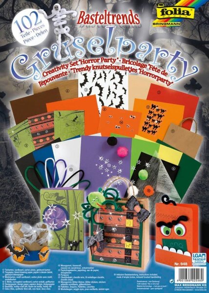 folia Bastelset Gruselparty mehrfarbig 102 St.