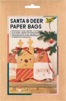 folia Papiertüten Santa & Deer mehrfarbig
