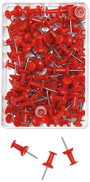 WEDO Pinnnadeln Diabolo rot, 100 St.