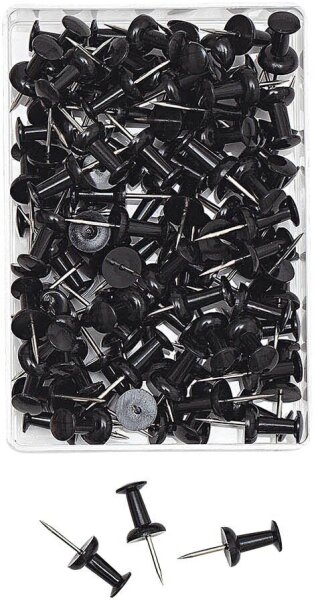 WEDO Pinnnadeln Diabolo schwarz, 100 St.