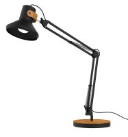 unilux BAYA BAMBOO LED Schreibtischlampe schwarz/bambus...