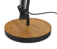 unilux BAYA BAMBOO LED Schreibtischlampe schwarz/bambus 12,6 W