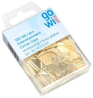 Gowi Eckenklammern gold 1,9 x 1,8 cm, 100 St.