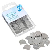 Gowi Eckenklammern silber 1,9 x 1,8 cm, 100 St.
