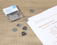 Gowi Eckenklammern silber 1,9 x 1,8 cm, 100 St.