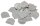 Gowi Eckenklammern silber 1,9 x 1,8 cm, 100 St.