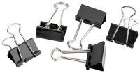 Gowi Foldbackklammern schwarz 2,5 cm, 12 St.