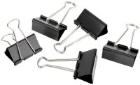 Gowi Foldbackklammern schwarz 5,1 cm, 12 St.