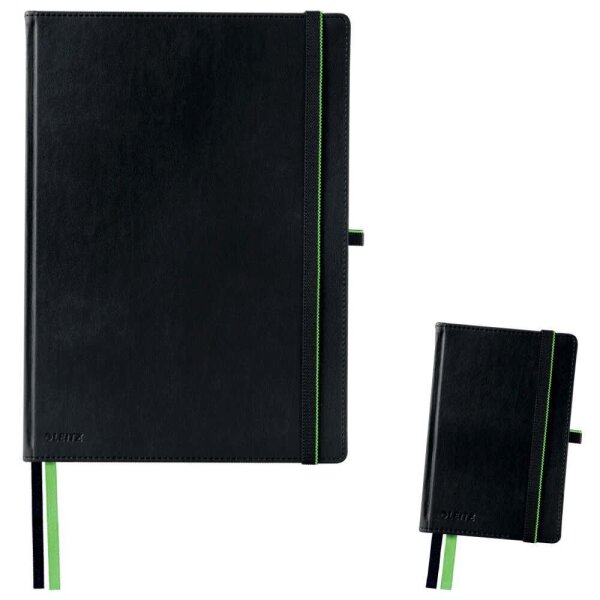AKTION: LEITZ Notizbuch-Set Complete 1x DIN A4 +1x DIN A6 kariert, schwarz Hardcover 160 Seiten, 1 St.