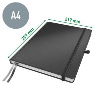 AKTION: LEITZ Notizbuch-Set Complete 1x DIN A4 +1x DIN A6 kariert, schwarz Hardcover 160 Seiten, 1 St.