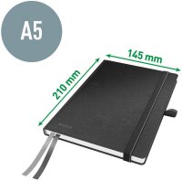 AKTION: LEITZ Notizbuch-Set Complete 1x DIN A5 +1x DIN A6 kariert, schwarz Hardc  ( 95850000 )