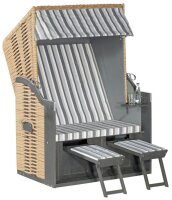 Sunny Smart® Strandkorb Rustikal 15Z grau, creme,...
